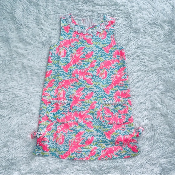 Lilly Pulitzer | Girls "Pop Up Lobstah Roll" Little Lilly Classic Shift Dress - Picture 2 of 6